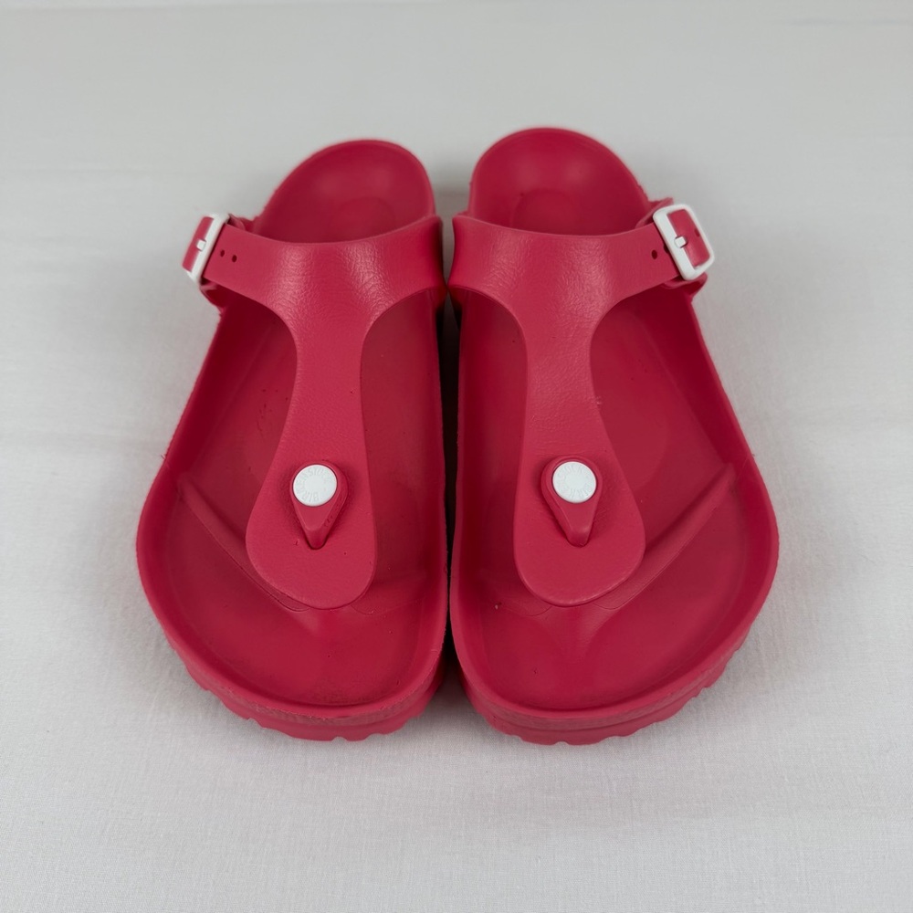 Birkenstock Womens 39  Coral Pink Gizeh‎ Eva Thong Sandals Slip On - Picture 10 of 16